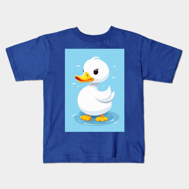 Cute Duck Kids T-Shirt by Art-Jiyuu